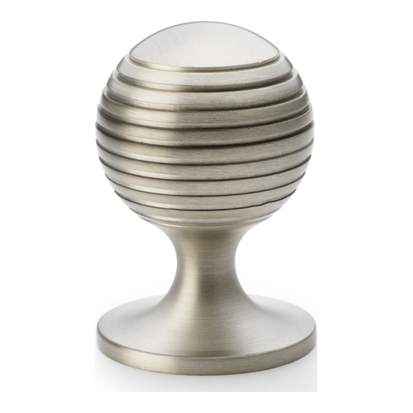 AW832-38-SN • 38mm • Satin Nickel • Alexander & Wilks Caesar Cupboard Knob on Round Rose